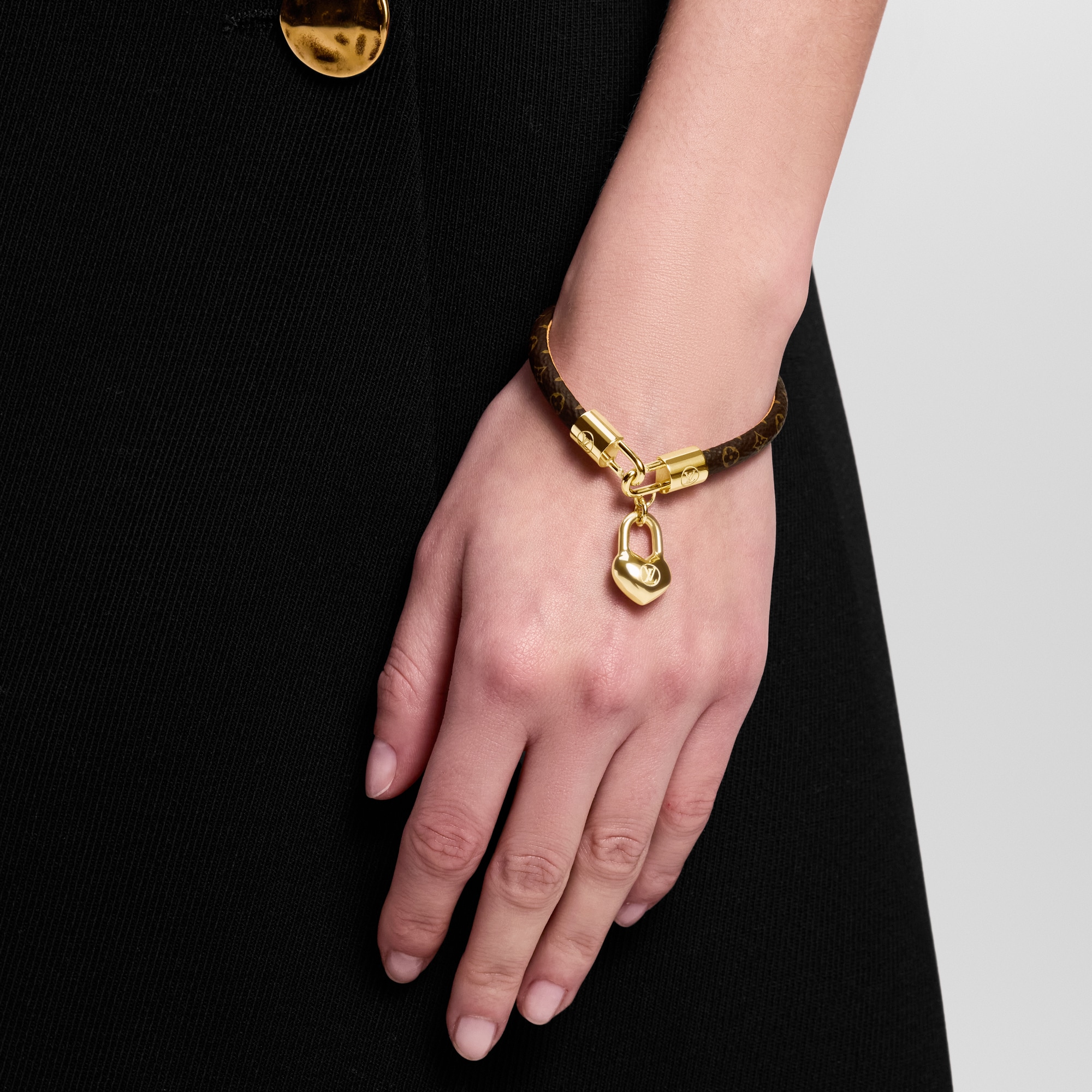 Crazy In Lock Charm Bracelet Other Leathers - Fashion